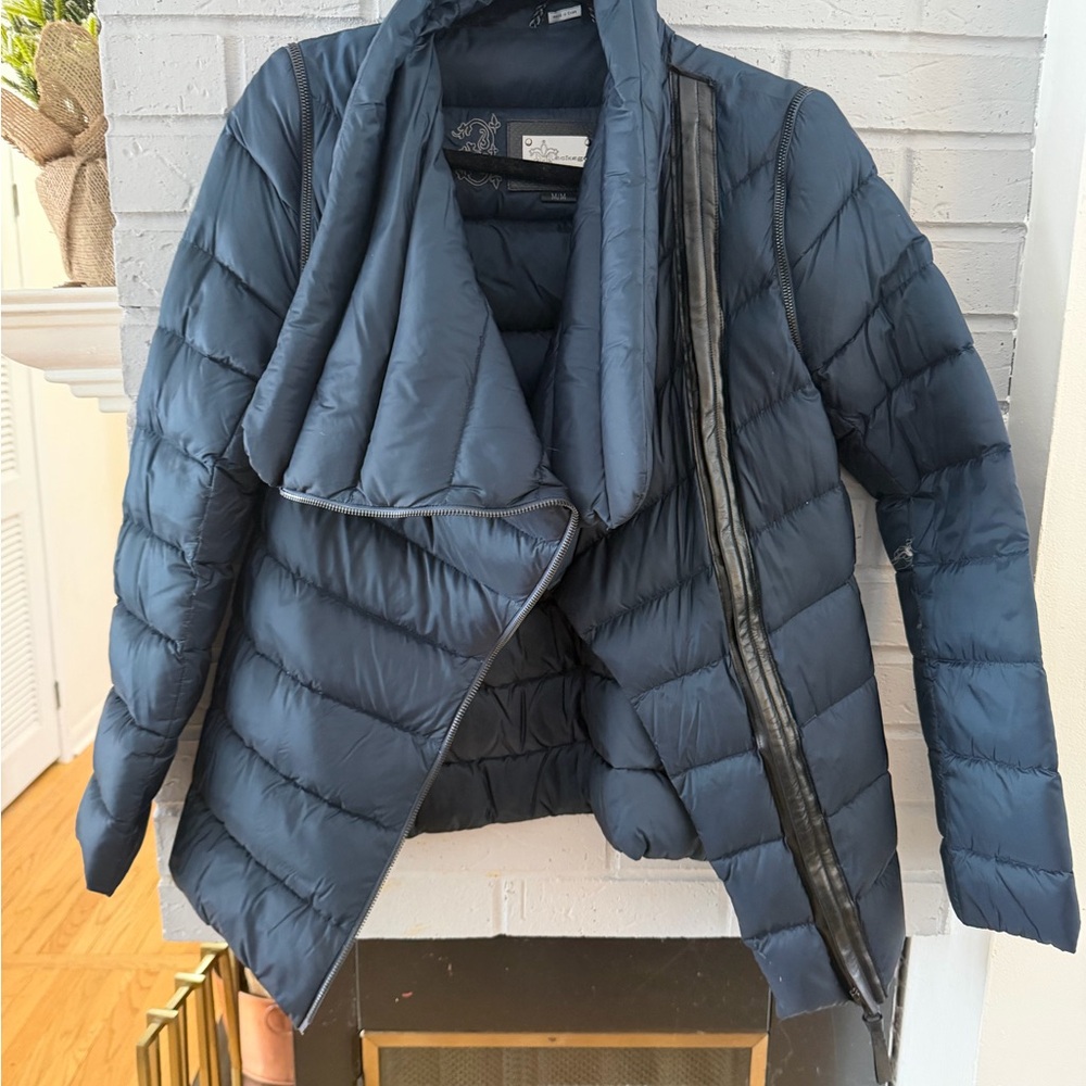 Mackage Navy Blue Quilted Puffer Jacket & Vest - Picture 2 of 8